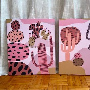 2 PINK CACTUS PRINTS